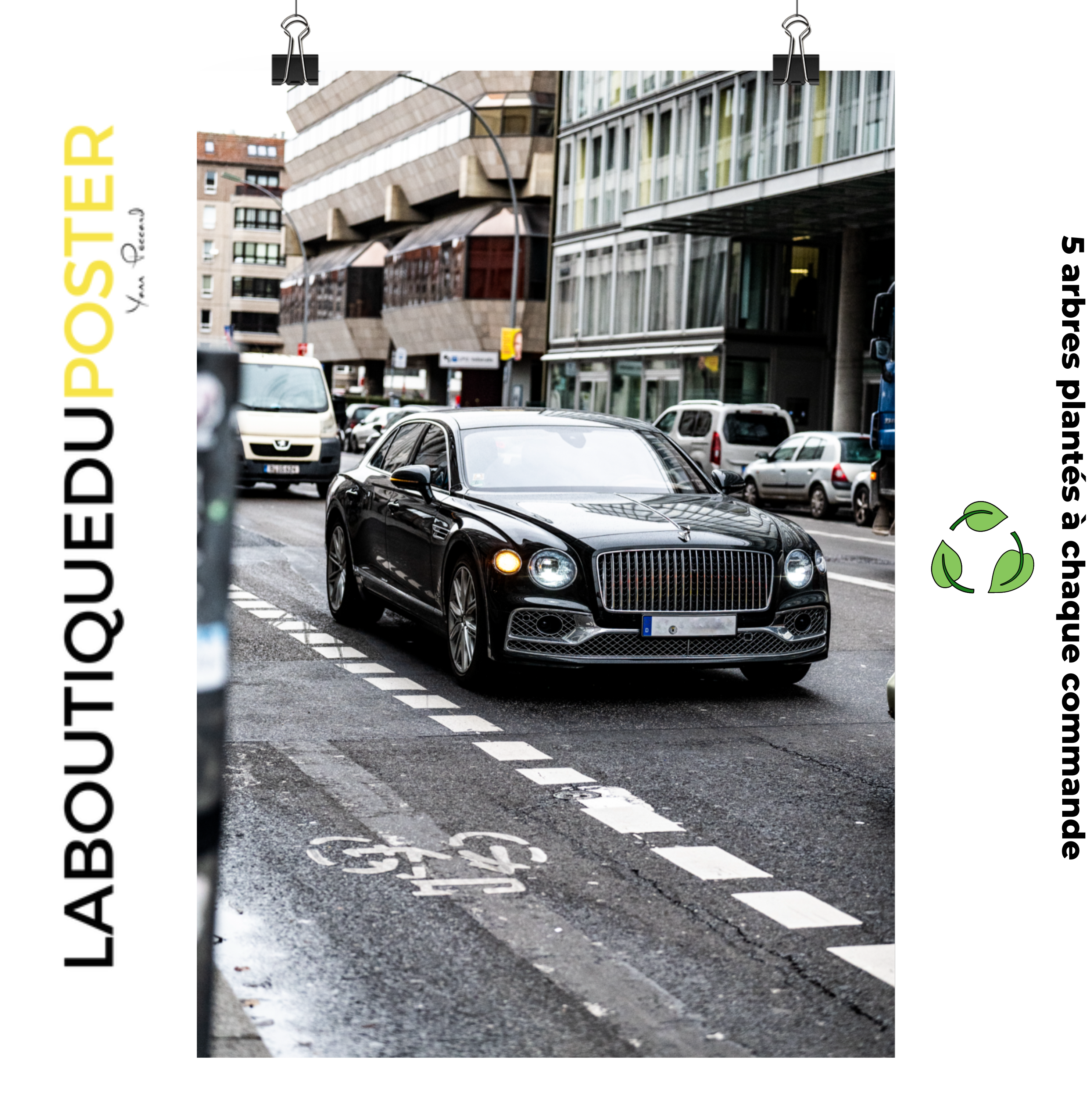 Poster mural - Bentley Mulsanne – Photographie de voiture – Poster photo, poster XXL, Photo d’art, photographie murale et des posters muraux des photographies de rue unique au monde. La boutique de posters créée par un Photographe français.