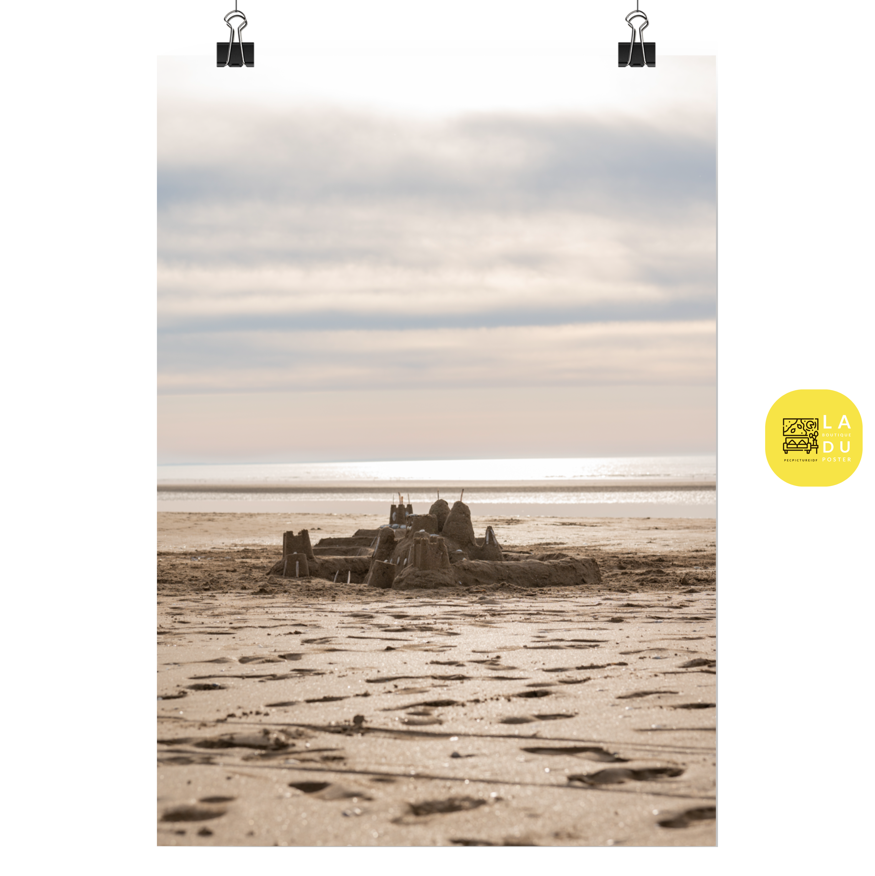 Poster mural - Châteaux de sable – Photographie à la plage – Poster photo, poster XXL, Photo d’art, photographie murale et des posters muraux des photographies de rue unique au monde. La boutique de posters créée par un Photographe français.