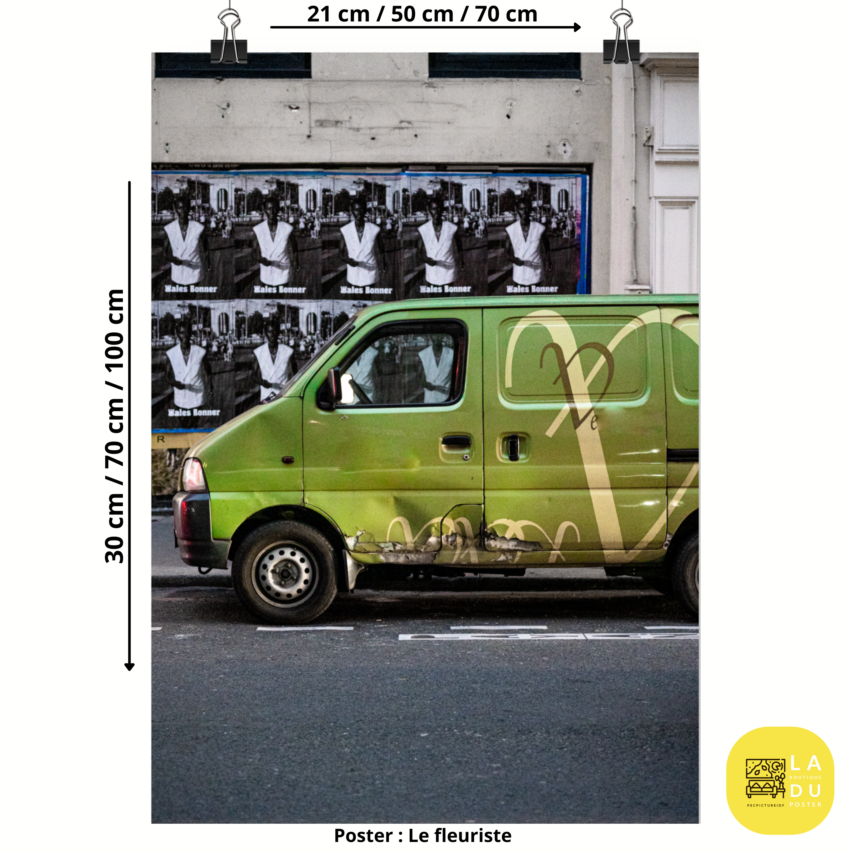 Poster mural - Le fleuriste – Photographie de rue à Paris – Poster photo, poster XXL, Photo d’art, photographie murale et des posters muraux des photographies de rue unique au monde. La boutique de posters créée par un Photographe français.