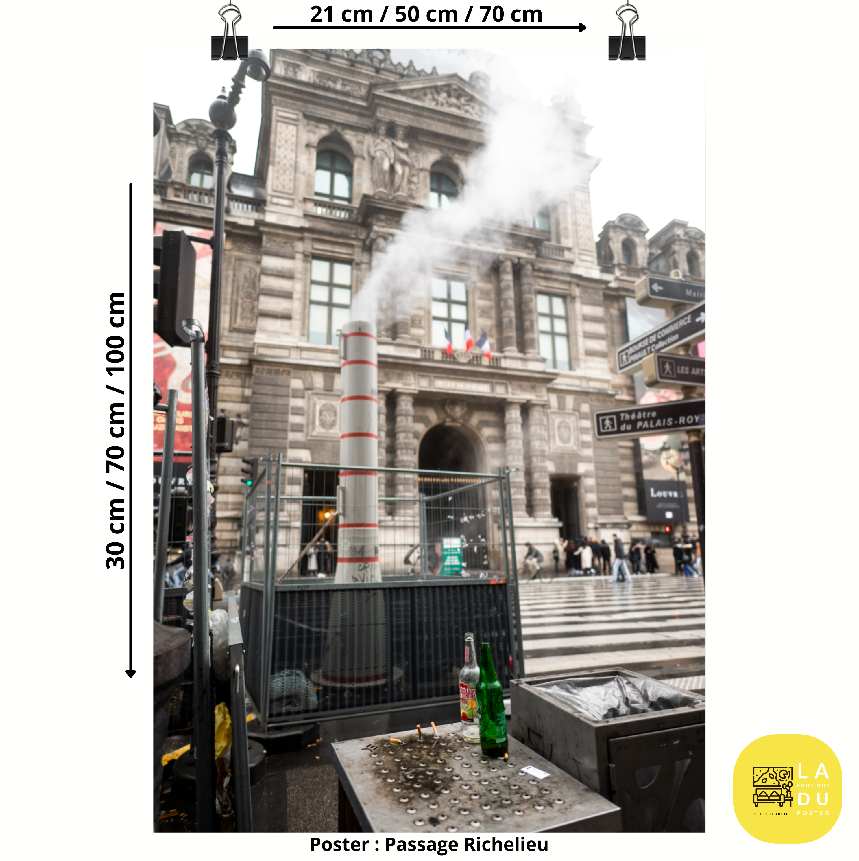 Poster mural - Passage Richelieu – Photographie de rue Paris – Poster photo, poster XXL, photographie murale et des posters muraux unique au monde. La boutique de posters créée par Yann Peccard un Photographe français.