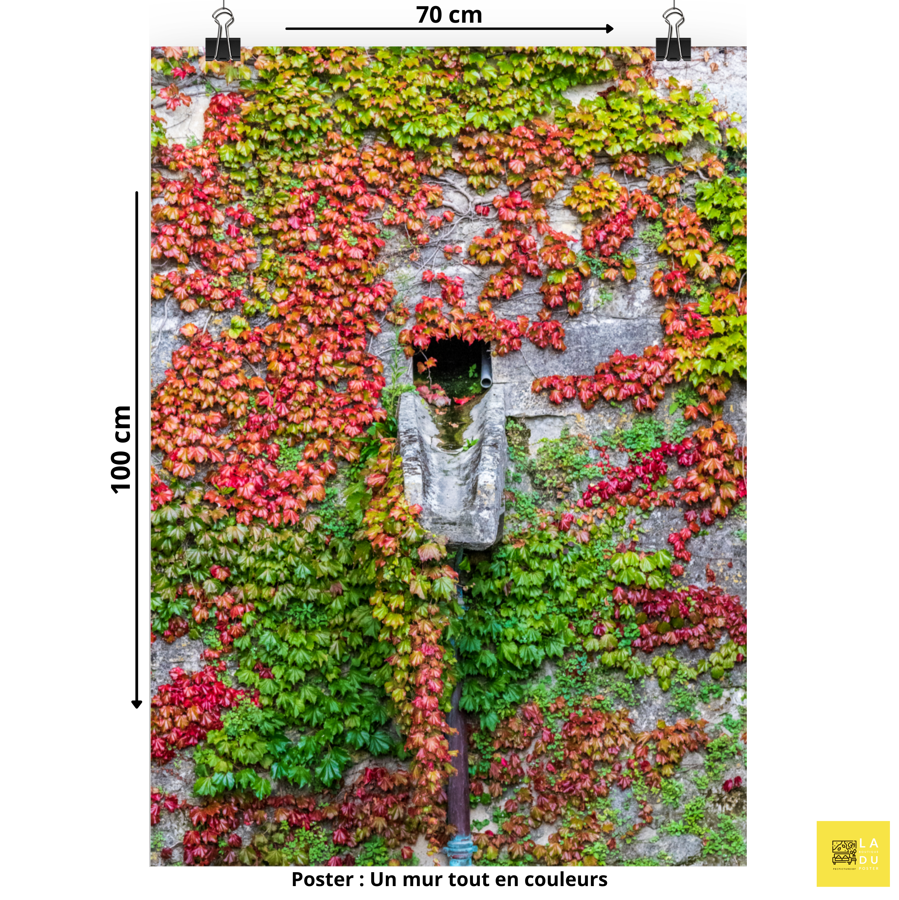 Un mur tout en couleurs - Poster - La boutique du poster Français