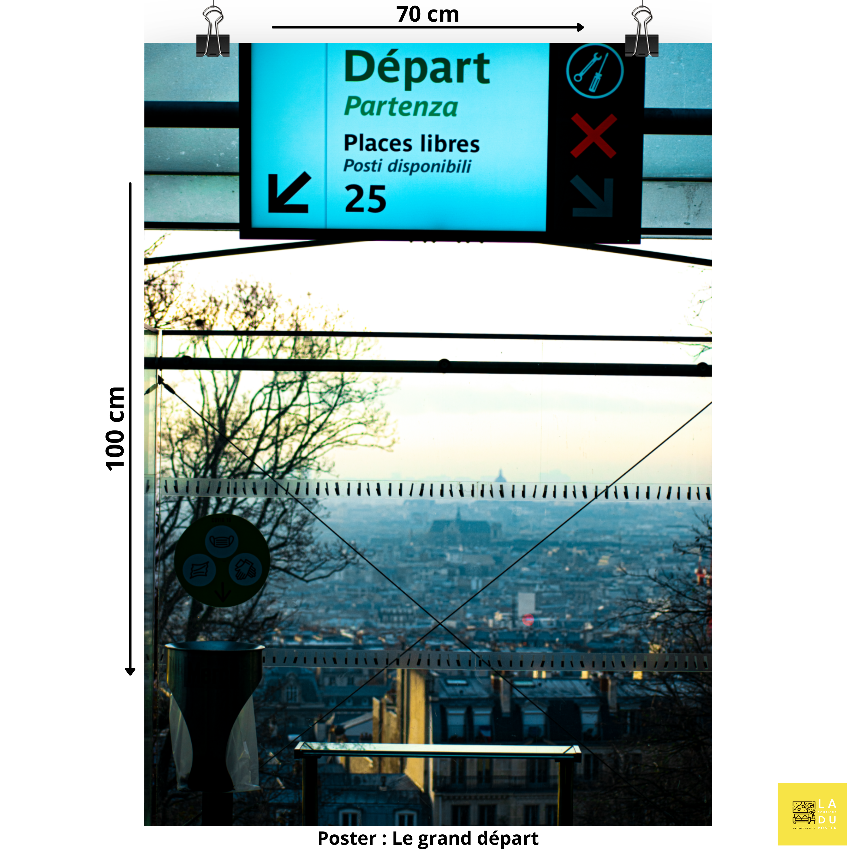 Funiculaire de Montmartre Paris - Poster - La boutique du poster Français