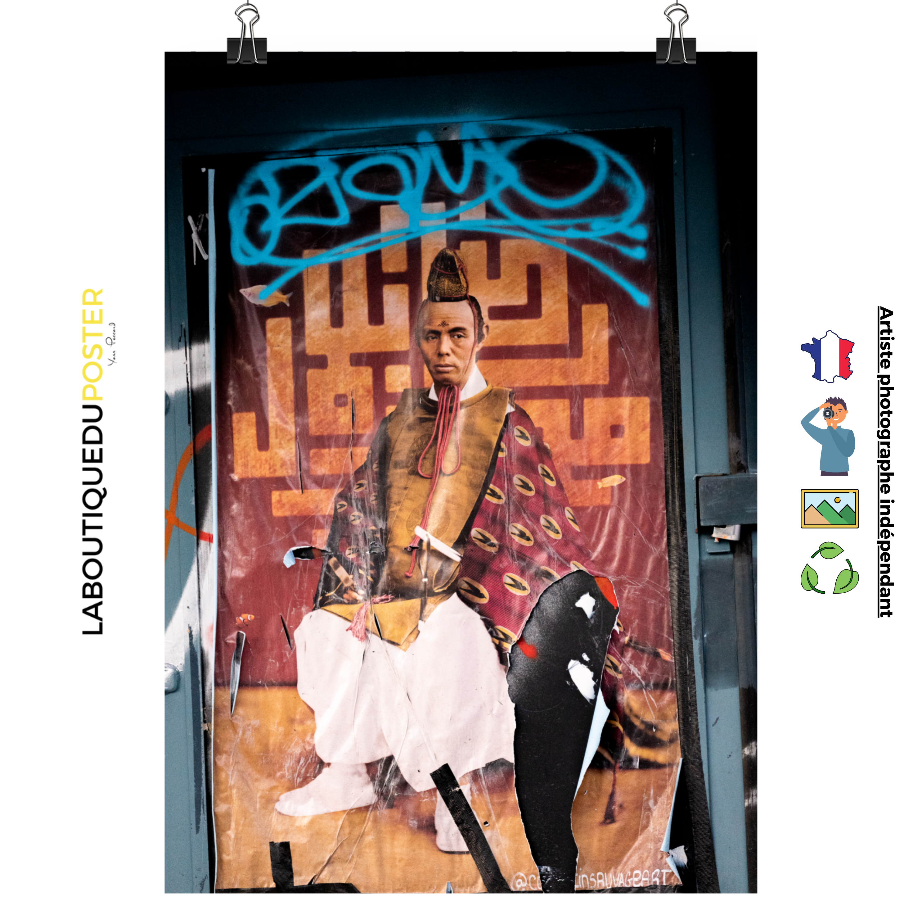 Poster mural - Samouraï – Photographie d'art – Poster photo, poster XXL, photographie murale et des posters muraux unique au monde. La boutique de posters créée par Yann Peccard un Photographe français.