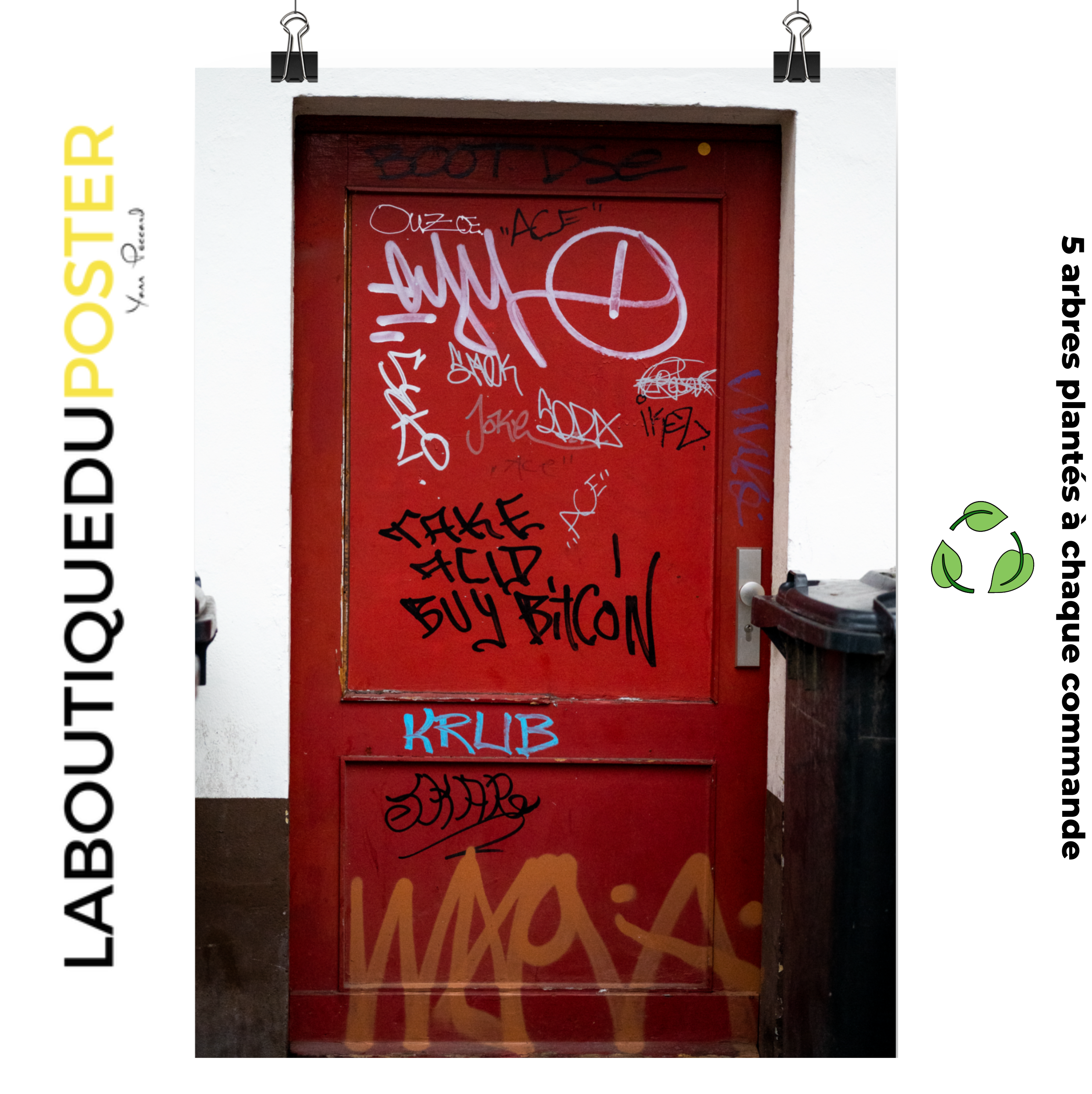 Poster mural - Buy Bitcoin – Photographie de rue à Berlin – Poster photo, poster XXL, Photo d’art, photographie murale et des posters muraux des photographies de rue unique au monde. La boutique de posters créée par un Photographe français.