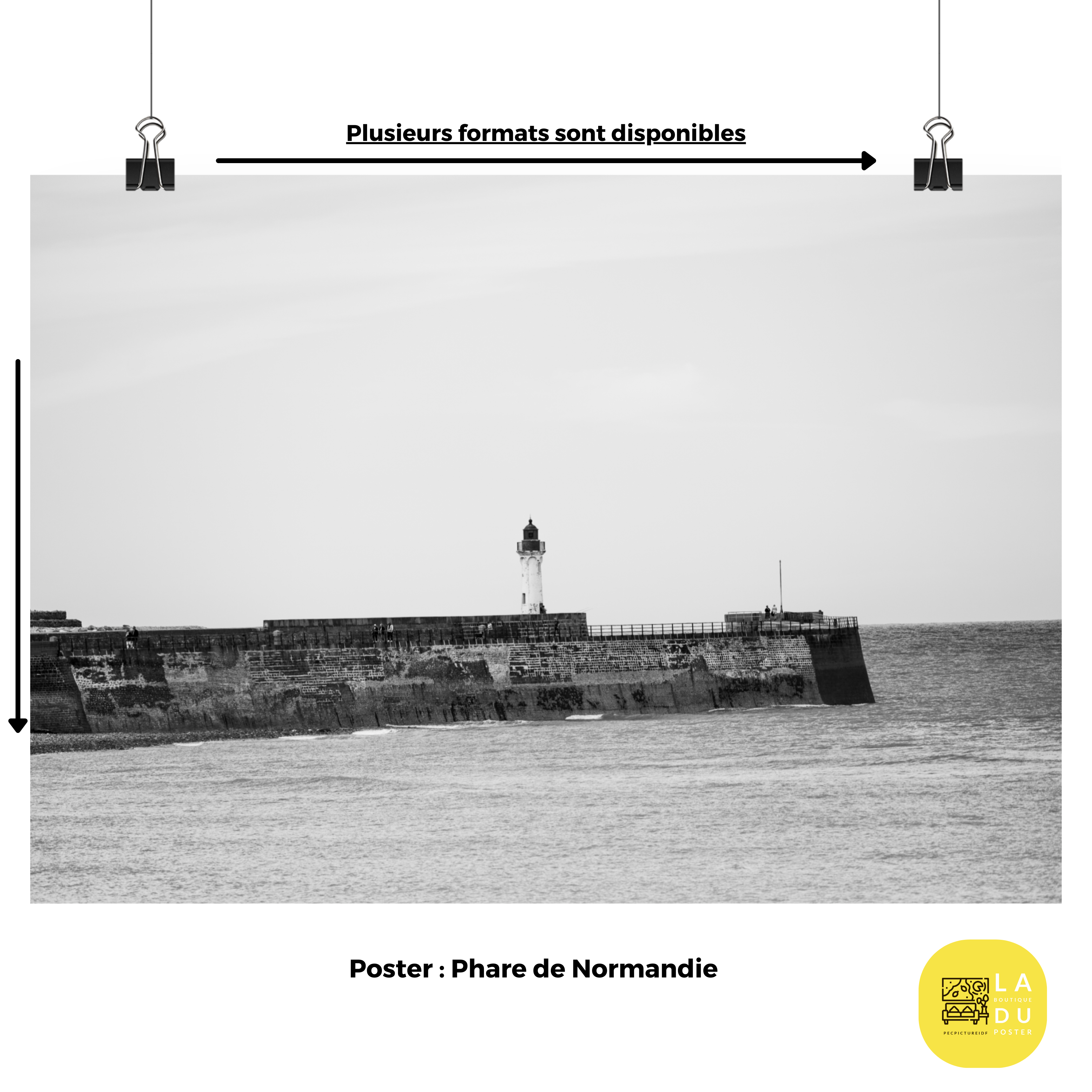 Poster mural - Phare de Normandie – Photographie de paysage – Poster photo, poster XXL, photographie murale et des posters muraux unique au monde. La boutique de posters créée par Yann Peccard un Photographe français.