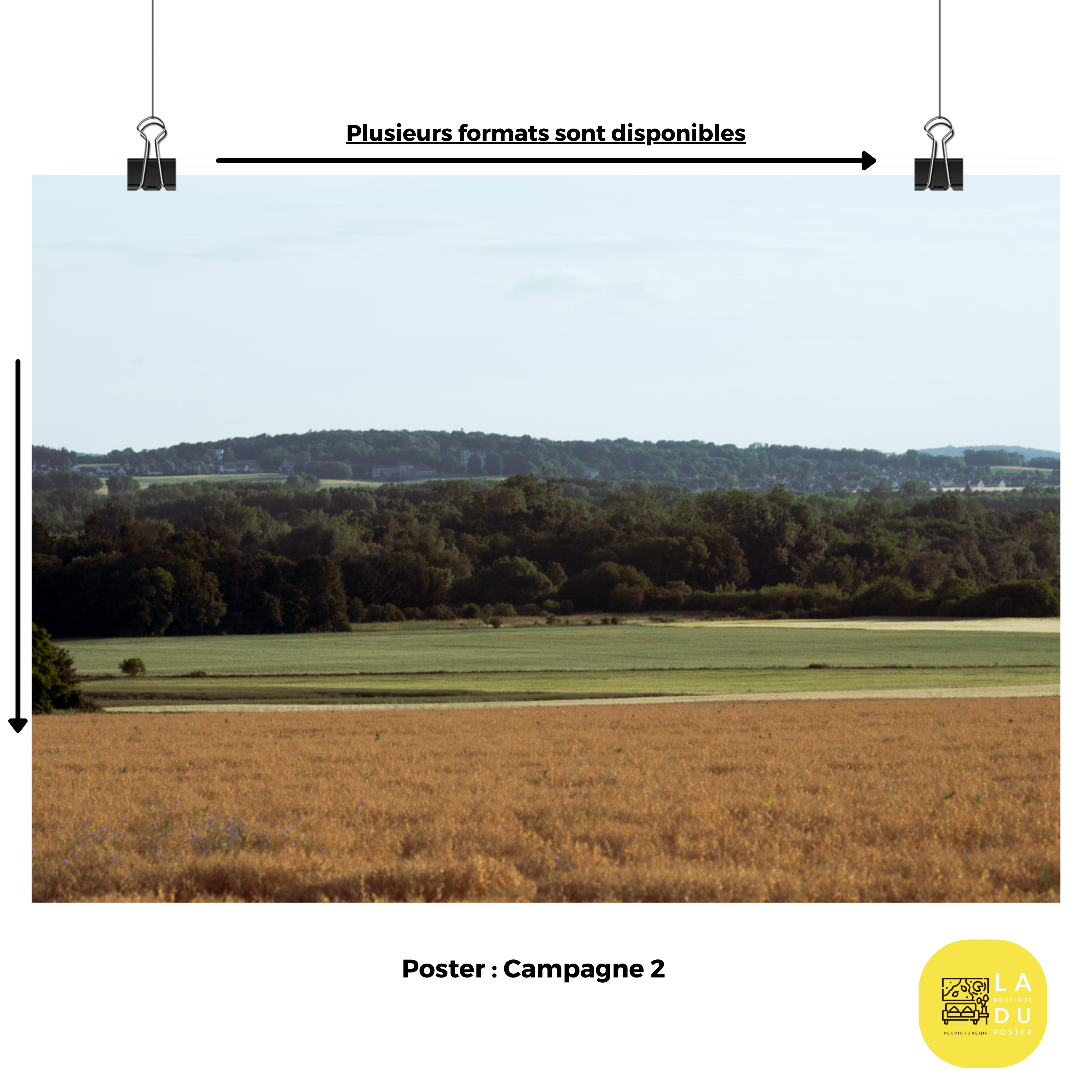 Poster mural - Campagne N02 – Photographie paysage – Poster photo, poster XXL, Photo d’art, photographie murale et des posters muraux des photographies de rue unique au monde. La boutique de posters créée par un Photographe français.