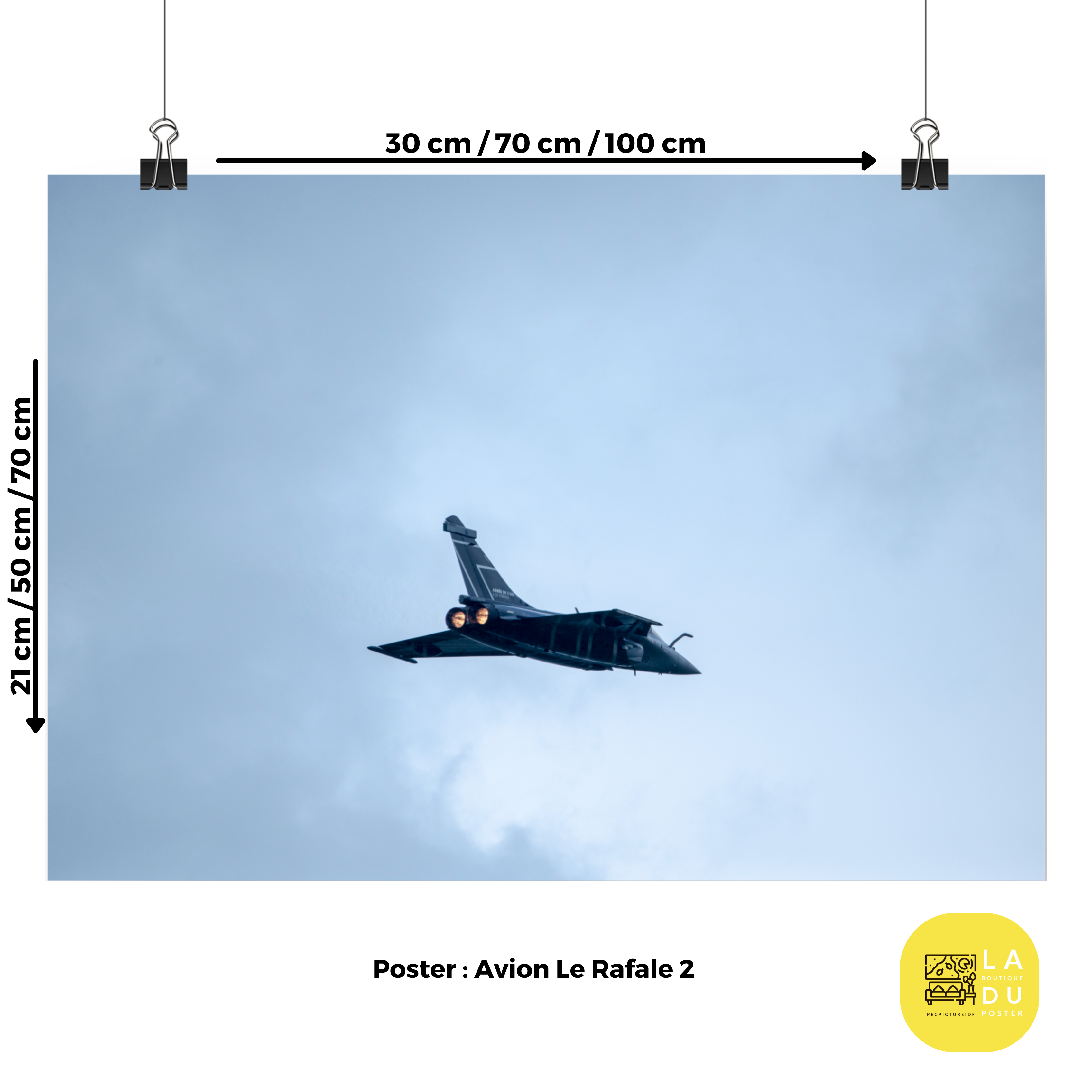 Poster mural - Avion Le Rafale N02 – Photographie d'avion de chasse – Poster photo, poster XXL, Photo d’art, photographie murale et des posters muraux des photographies de rue unique au monde. La boutique de posters créée par un Photographe français.