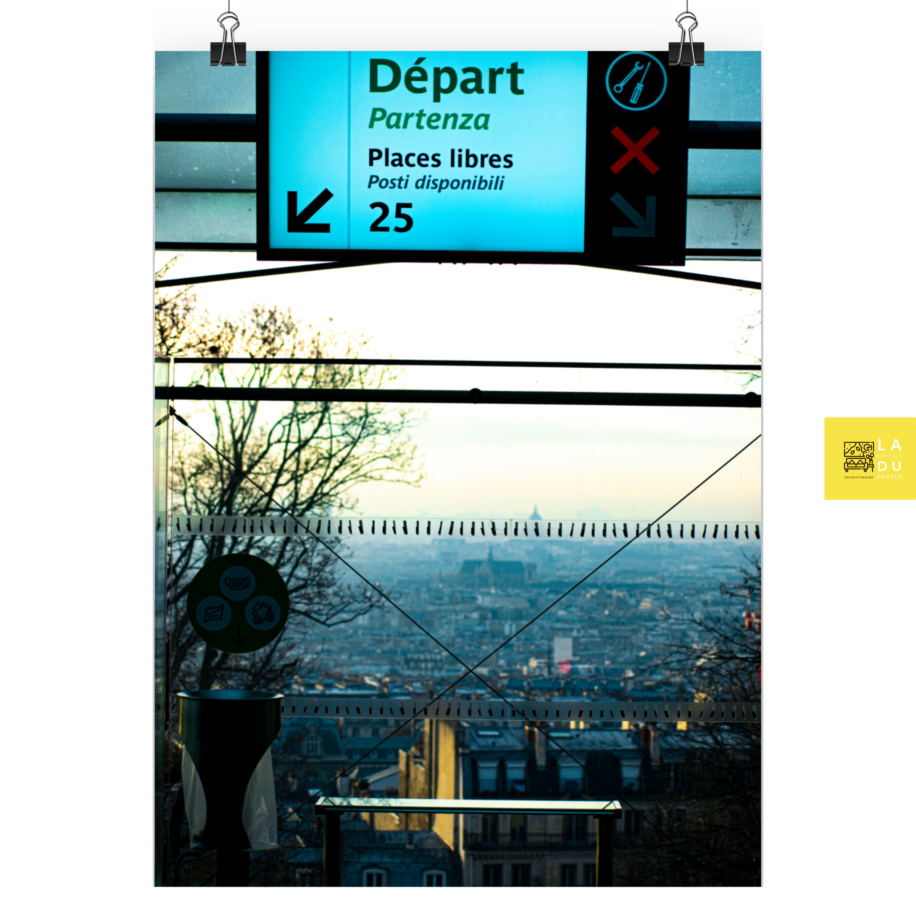 Funiculaire de Montmartre Paris - Poster - La boutique du poster Français
