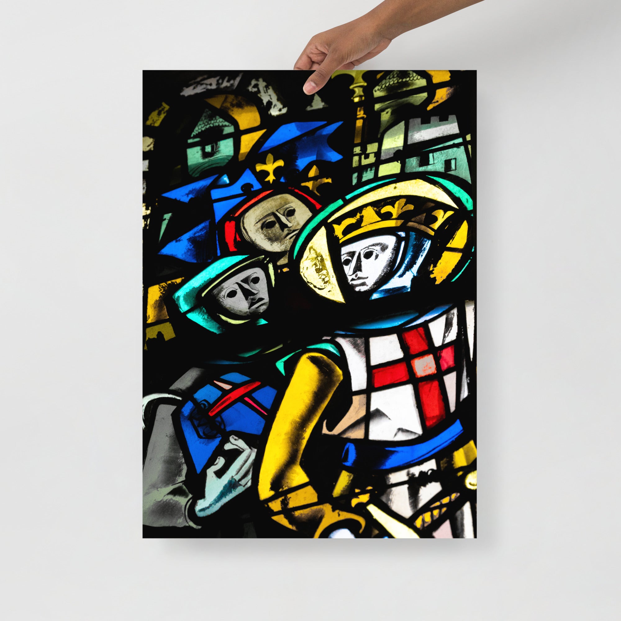Poster mural - Vitrail chevalier – Photographie d'art déco – Poster photo, poster XXL, Photo d’art, photographie murale et des posters muraux des photographies de rue unique au monde. La boutique de posters créée par un Photographe français.