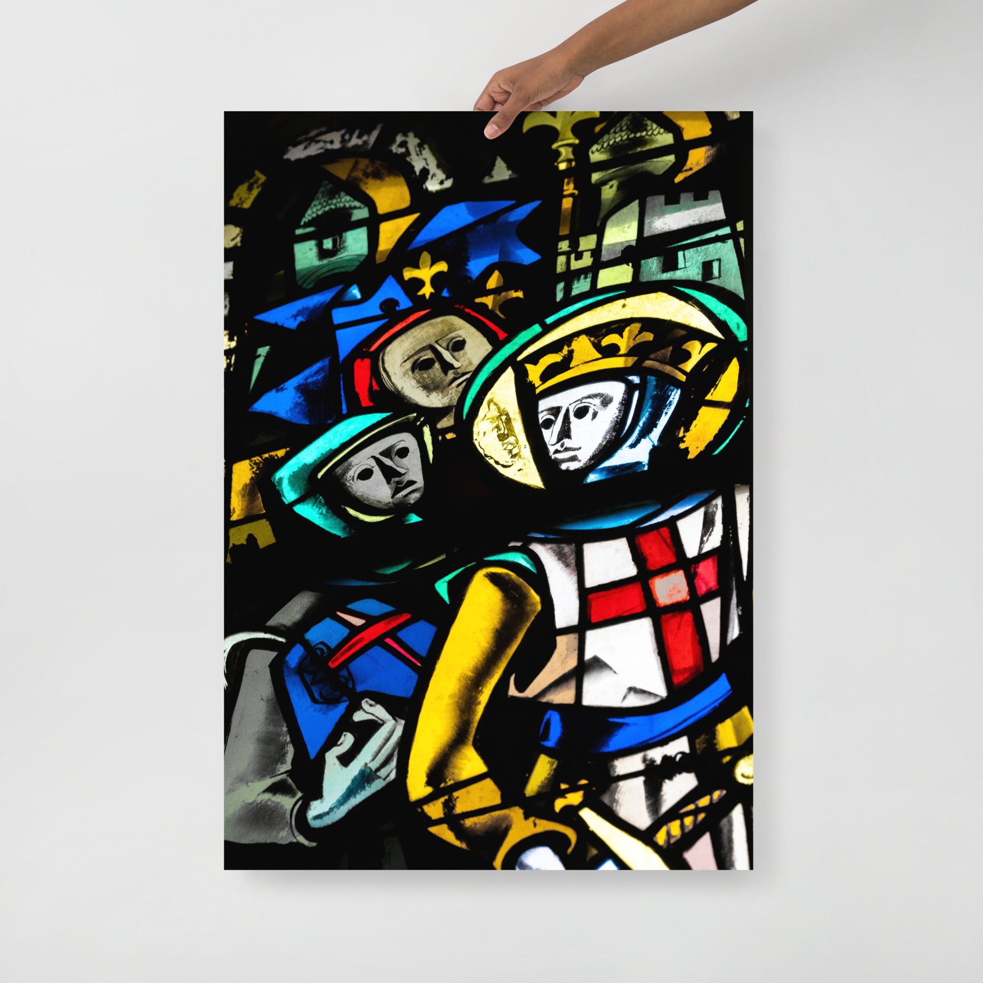 Poster mural - Vitrail chevalier – Photographie d'art déco – Poster photo, poster XXL, Photo d’art, photographie murale et des posters muraux des photographies de rue unique au monde. La boutique de posters créée par un Photographe français.